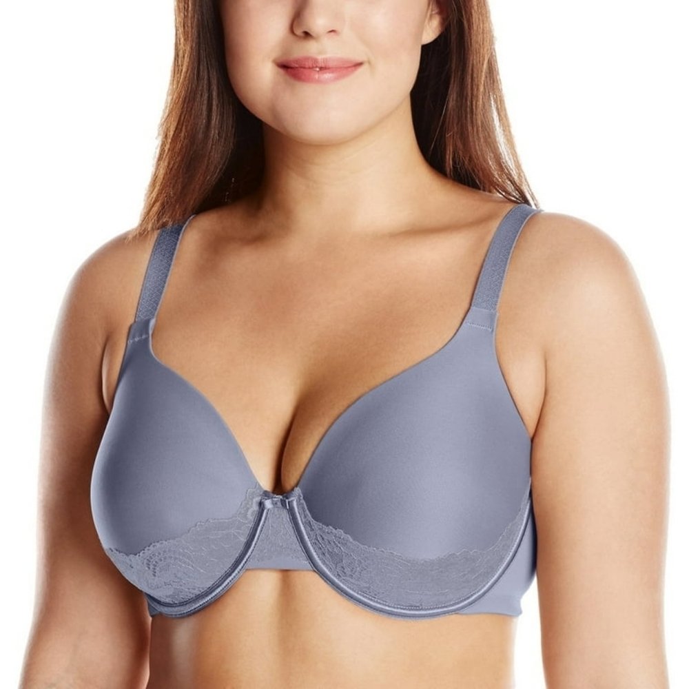 NWT Vanity Fair Beauty Back Bra Gray Lace 34DD